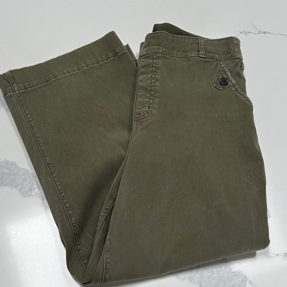 Spanx Olive Green Wide Leg Pants - Picture 3 of 6